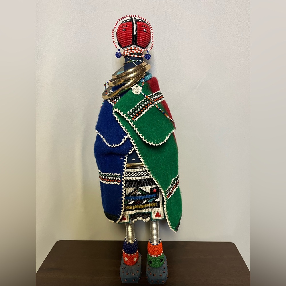 Handmade Beaded South African Ndebele Doll (21.5 inches tall)